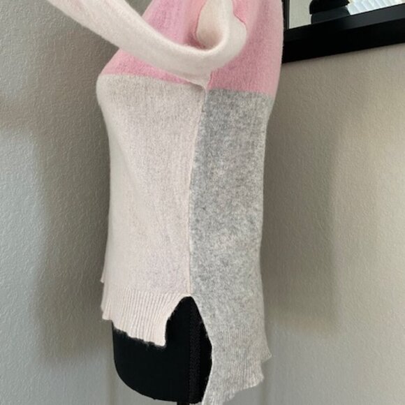 ATM Anthony Thomas Melillo Pink Colorblock Cashmere Sweater XS - Picture 10 of 16